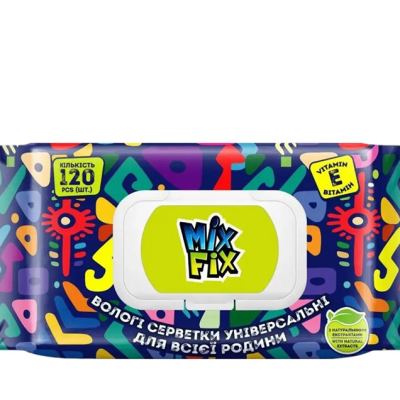 Вологі серветки «MIX FIX», 120 ш